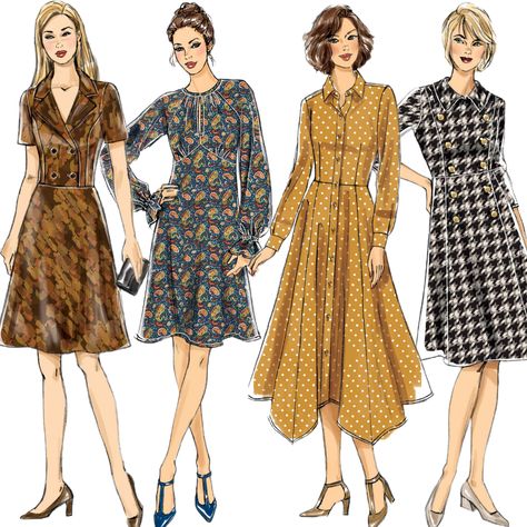 Be the best dressed for Autumn with these chic dresses from Butterick!

Perfect for layering and designed to be sewn in cosy fabrics, these patterns will see you through the colder months so you don't have to give up sewing beautiful dresses. These styles are also a great for your #worktober wardrobe if you're joining in with @alexandria_arnold 's sewing challenge. 

Pattern shown left to right 
#B6706 #B6705 #B6702 #B6871

https://www.sewdirect.com/brand/butterick/?category=dress-patterns Sewing Challenge, Lingerie Patterns, Swimwear Pattern, Costume Sewing Patterns, Boys Pattern, Costume Patterns, Butterick Sewing Pattern, Indie Sewing Patterns, Jumpsuit Pattern