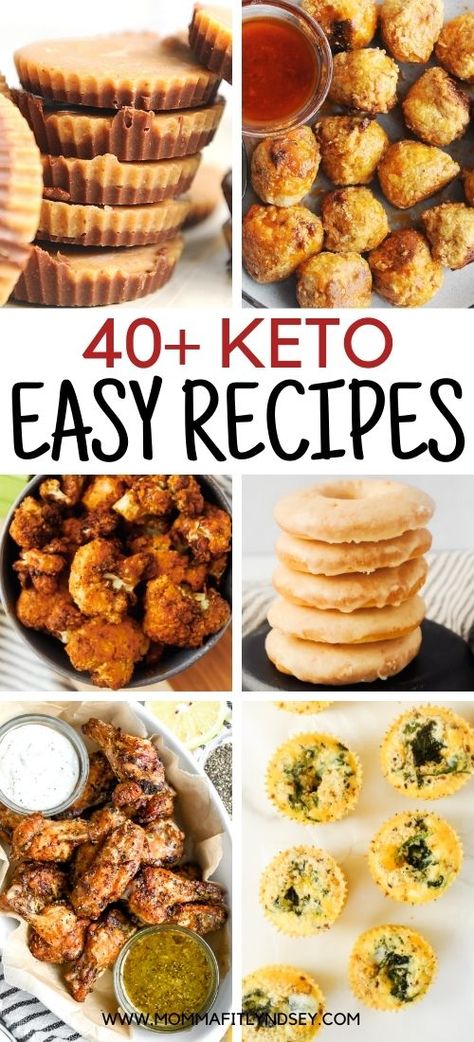 A roundup of more than 40 easy keto recipes including breakfast, lunch, dinner, snack and dessert recipe to make keto meal prep easy. Keto Snacks Easy, Vegan Keto Diet, Easy Keto Meal Plan, Keto Diet List, Breakfast Low Carb, Keto Recipes Breakfast, Easy Keto Recipes, Diet Breakfast Recipes, Ketogenic Diet Meal Plan