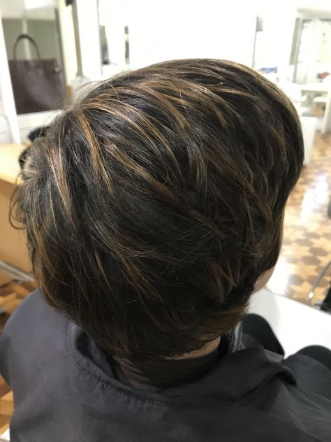 Mens Brown Highlights, Guy Hair Highlights, Highlights Brown Hair Male, Men Brown Highlights, Men’s Brown Highlights, Hair Colour For Men Indian, Black Hair With Brown Highlights Men, Black Hair With Highlights Men, Brown Highlights Men