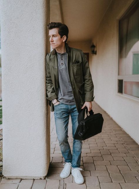 A Collection of Men's Outfit Ideas | Shop These Looks Light Wash Jeans Outfit Men, Henley Shirt Outfit, Light Wash Jeans Outfit, Light Blue Jeans Outfit, Burgundy Chinos, Wash Jeans Outfit, Jeans Outfit Men, Blue Jean Outfits, Minimalist Men