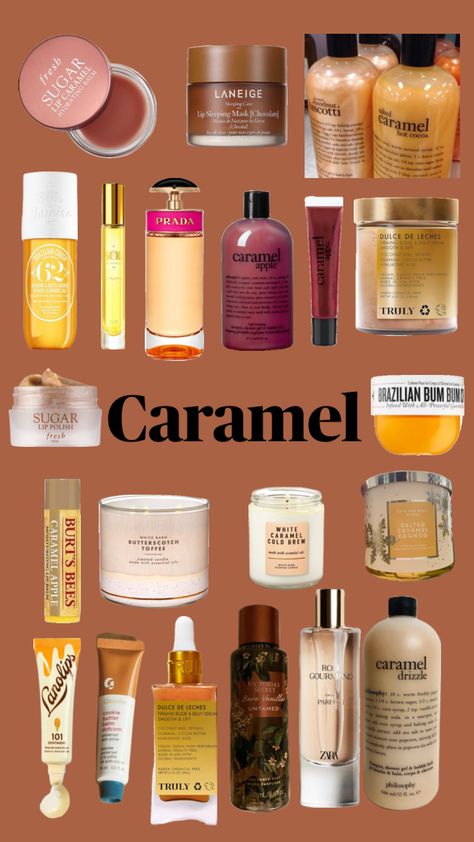 For my caramel scent girlies #caramel #caramelgirl #scent #smellgood #fragrance #fall #fallgirlaesthetic Caramel Aesthetic Vintage, Caramel Skincare Products, Best Fall Scents, How To Smell Like Salted Caramel, Caramel Perfume For Women, Caramel Scented Products, How To Smell Like Caramel, Caramel Skin Care, Signature Scent Ideas