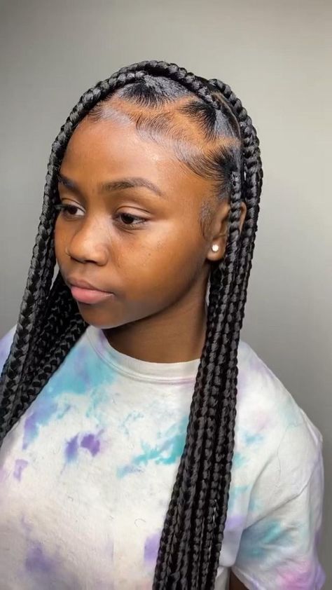 Hairstyles For Black Women Quick, Braids Hairstyles For Black Women, Hairstyles Girl, Big Box Braids Hairstyles, Box Braids Hairstyles For Black Women, Braided Cornrow Hairstyles, Cute Box Braids Hairstyles, Quick Braided Hairstyles, Protective Hairstyles Braids