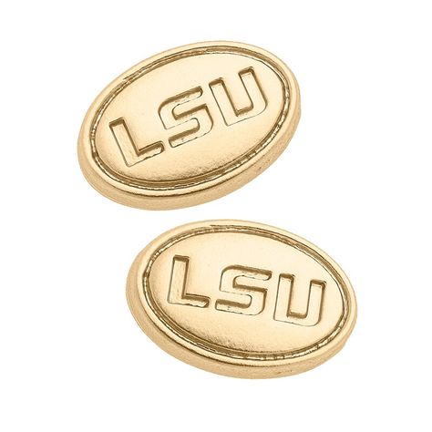 This LSU Tigers 24K Gold Plated Stud Earrings is the perfect finishing piece for your game day getup. The intricate team logo ensures that your fandom stands out in a chic way and its comfy fit makes this adorable pair of earrings a cute and easy-to-wear accessory. When you go out to the next LSU Tigers game, make sure you add plenty of style with this sweet gear. Tiger Canvas, Lsu Tigers, Comfy Fits, Go Out, Game Day, Tigers, Team Logo, Going Out, The Next