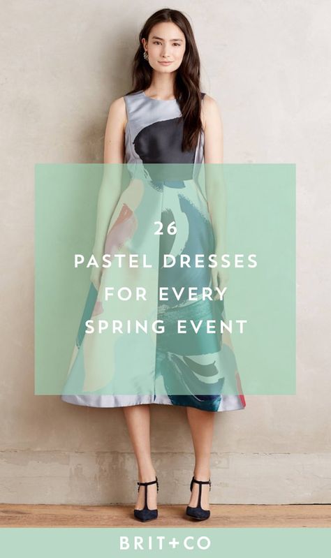 26 Pastel Dresses to Wear to Every Spring Event | Brit + Co Formal Dresses Pastel, Pastel Dress Formal, Formal Casual Dress, Dresses Pastel, Pastel Dresses, Casual Formal Dresses, Pastel Dress, Spring Event, Spring Pastels