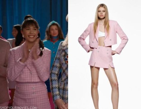 Barbie: Barbie’s Cropped Blazer Movie Fashion Inspiration, Pink Houndstooth, Inspired Clothes, Barbie Inspired, Barbie Birthday Party, Barbie Barbie, Barbie Birthday, Barbie Party, Movies Outfit