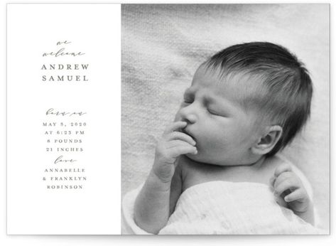 Unique Birth Announcement, Birth Announcement Cards, Typographic Art Print, Birth Announcement Photos, Birth Cards, Minimalist Black And White, Birth Announcement Card, Typographic Art, Card Format