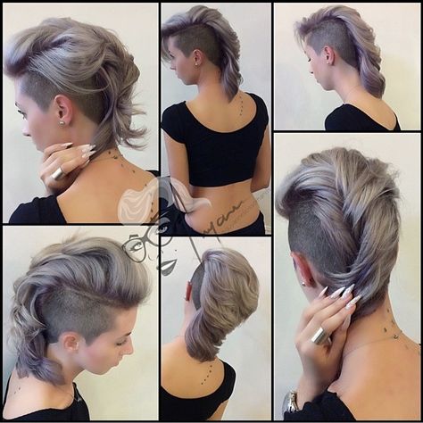 Short Punk Hairstyles, Long Mohawk, Punk Hairstyles, Women With Short Hair, Punk Rock Hair, Short Punk Hair, Rock Hairstyles, Mohawk Hairstyles, Punk Hair