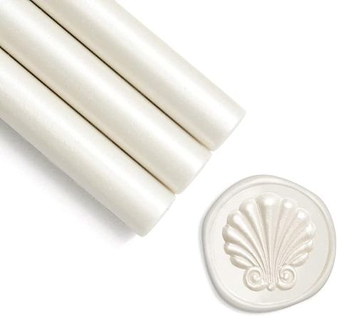 Amazon.com: UNIQOOO Mailable Glue Gun Sealing Wax Sticks for Wax Seal Stamp - Metallic Antique Gold, Great for Wedding Invitations, Cards Envelopes, Snail Mails, Wine Packages, Christmas Gift Ideas, Pack of 8 Old School Wedding, Wine Gift Wrapping, White Seal, Sealing Wax Sticks, Decorated Envelopes, White Wax, Wine Packaging, Beach Wedding Invitations, Sealing Wax