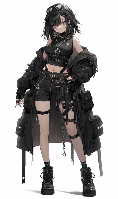 Cool Anime Outfits, Cyberpunk Clothing Female, Cyberpunk Clothes Design, Anime Outfits Female, Female Cyberpunk, Cyberpunk Outfit, Cyberpunk Clothing, Cyberpunk Female, Techwear Fashion