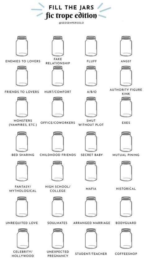 How I See Him Jar Drawing, Fill The Jars Template Game, My Ship In 5 Minutes Template, Oc Building, Jar Of Happiness Template, Fill The Jars Template, Jar Template, Favorite Tropes, Dibujos Ideas