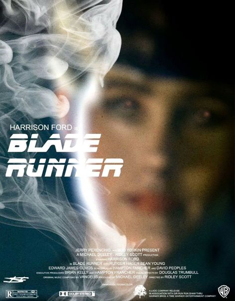 BLADE RUNNER (1982) poster design by Santiago Bruni Gay Style, Blade Runner Poster, Blade Runner Art, Blade Runner 1982, Blade Movie, Comic Inspiration, Poster Project, Uni Room, Blade Runner 2049