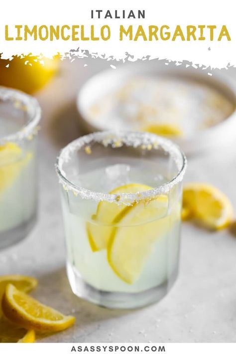 Limoncello Margarita, Limoncello Drinks, Best Alcoholic Drinks, Italian Limoncello, Limoncello Cocktails, Limoncello Recipe, Lemonade Concentrate, Fancy Cocktails, Sangria Recipes