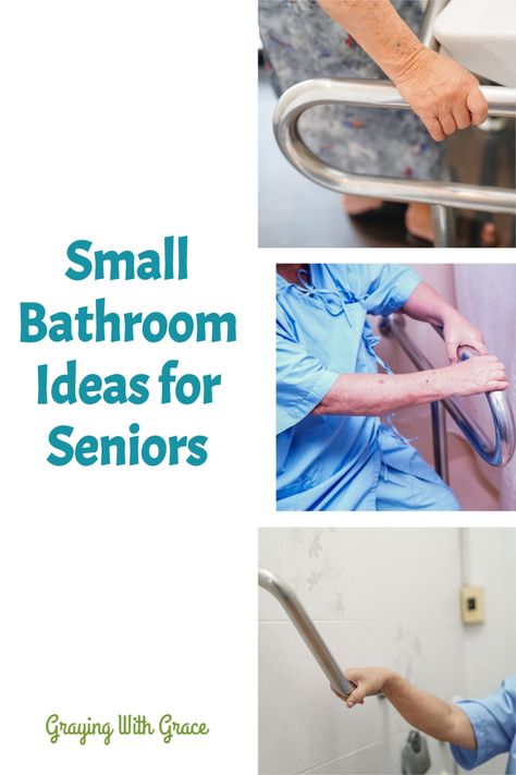 Small bathrooms can be difficult to work around for older adults with limited mobility. So here, we will be your helpful guide on how to make small bathrooms more functional for seniors and the elderly. #grayingwithgrace #seniors #eldercare #smallbathroom #smallbathroomforseniors Senior Bathroom Ideas, Elderly Bathroom Ideas, Bathroom For Elderly, Aging In Place Bathroom, Senior Bathroom Design, Ideas For Seniors, Living Bathroom, Apartment Must Haves, Disabled Bathroom