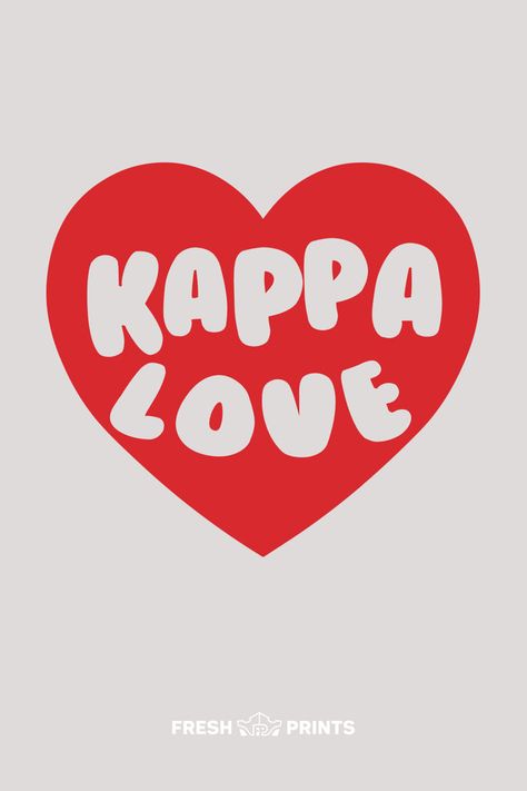 Customize cute, trendy, and affordable merch for your organization with Fresh Prints! Kappa Kappa Gamma, kkg, kkg sorority, sorority merch, sorority life, sorority event, merch, merch inspo, merch ideas, trendy merch inspo, trendy sorority merch, cute sorority merch, custom clothing, custom greek life apparel, design tool, graphic design, simple graphic design, postmodern graphic, heart graphic, love graphic, valentines, kappa love, bubble text, bubble graphic, simple graphic design, simple tee Graphic Design Simple, Girly Graphic Design, Event Merch, Trendy Merch, Bubble Graphic, Pr Design, Heart Text, Bubble Heart, Sorority Events