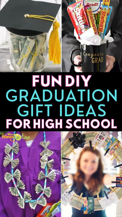 Best DIY Graduation Gift Ideas for High School Seniors - money gift ideas, college bound gifts, diy gift baskets and more High School Graduation Gifts For Her, Gifts For Seniors In High School, Diy Graduation Gifts For High School, High School Graduation Gift Ideas Diy, Diy Senior Gifts, Graduation Diy Gifts, Diy Grad Gifts, High School Graduation Gift Basket, Graduation Gift Ideas High School