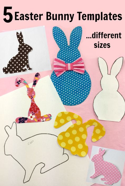 I have put together 5 free bunny appliqué templates for you. The downloads come in one size but with increasing and decreasing the print scale you will be able to print them out in several sizes | DIY Crush Coloring Spring, Easter Bunny Template, Bunny Printable, Bunny Applique, Free Applique Patterns, Easter Applique, Bunny Templates, Easter Stuff, Applique Tutorial