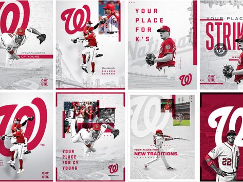 Baseball Poster Design, Sports Posters, Baseball Posters, Sport Banner, Clinic Design, Sports Graphics, Sports Graphic Design, Poster Designs, Washington Nationals