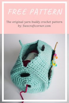 What To Do With Wool Yarn, Diy Crochet Organizer, Yarn Hacks, Yarn Buddy, Crochet Yarn Bag, Crochet Yarn Holder, Crochet Zig Zag, Crochet Hook Holder, Crochet Organizer