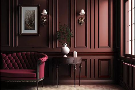 Dramatic Paint Colors, Sherwin Williams Antler Velvet, Polished Mahogany Sherwin Williams, Colonial Color Palette, Dining Room Color Palette, Dunn Edwards Colors, Vintage Paint Colors, Academia House, 2024 Color Trends