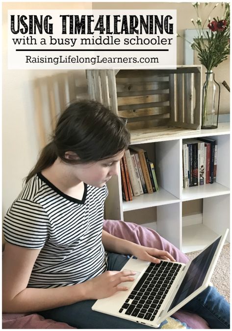 Using Time4Learning for a Busy Middle Schooler~ For a kiddo like mine, Time4Learning hits all requirements. She can crank through subjects & have time to focus on her self-directed fine arts education.  Raising Lifelong Learners #time4learning #middleschool #homeschooling #homeschoolcurriculum Time4learning Homeschool, Just Get It Done, Homeschool Middle School, Homeschool Lessons, Homeschooling Tips, Homeschool Board, Homeschooling Resources, Homeschool Education, Homeschool Kids