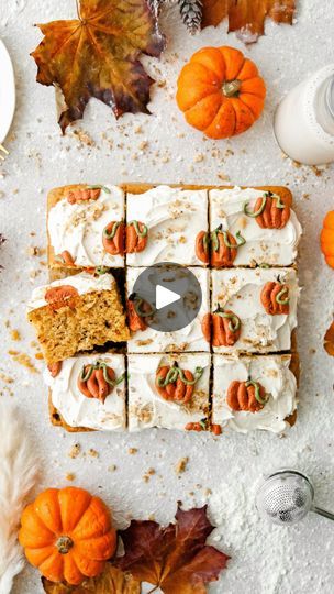 Halloween Sheet Cake Ideas, Pumpkin Spice Sheet Cake, Spice Sheet Cake, Moist Pumpkin Cake, Pumpkin Sheet Cake, Vegan Pumpkin Spice, Decorating Cakes, Yay Or Nay, Fall Food