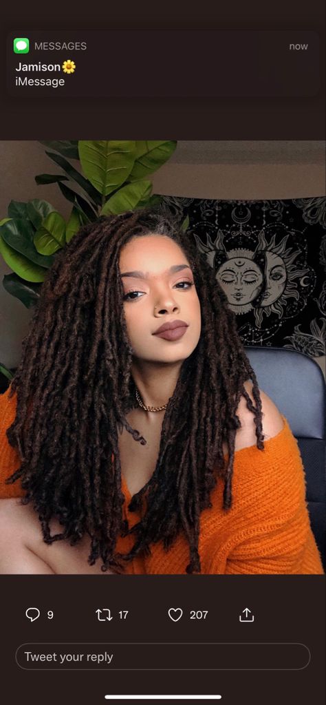 Dark Blonde Locs Black Women, Natural Boho Locs Black Women, Biracial Women With Locs, Latina With Locs, Layered Locs Long, 3c Locs Natural Hair, Xs Locs, 3b Locs, Honey Brown Locs Black Women