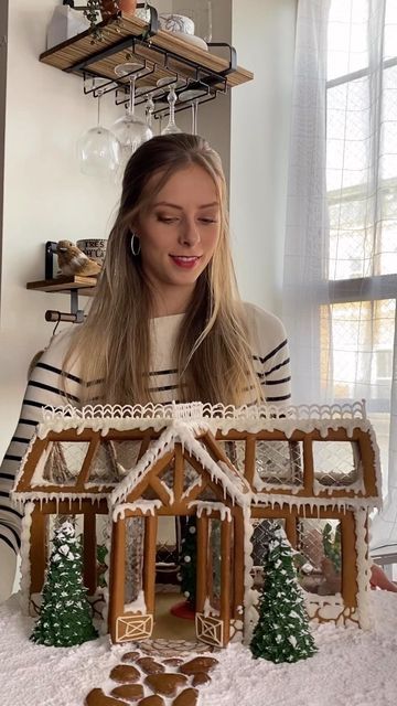 Gingerbread Greenhouse Ideas, Green House Gingerbread House, Gingerbread House Greenhouse, Ginger Bread Green House, Taylor Swift Gingerbread House, Greenhouse Gingerbread House, A Frame Gingerbread House, Gingerbread Glass House, Gingerbread Greenhouse Templates