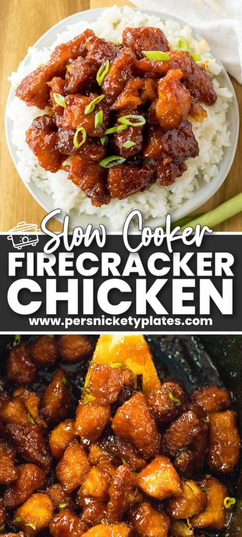 Asian Chicken Crockpot Recipes Healthy, Cubed Chicken Recipes Crock Pots, Sweet Thai Chili Chicken Crockpot, Korean Chicken Recipe Slow Cooker, Easy Dinner Slow Cooker, Slow Cooker Sweet Fire Chicken, Asian Sweet Chili Chicken Crockpot, Sweet Fire Chicken Crockpot, Chicken Cubes Crockpot Recipes