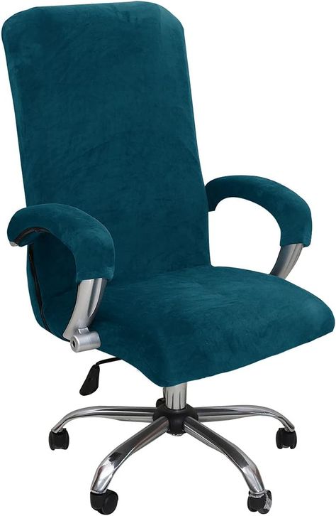 Teal Home Office, Desk Chair Covers, Office Chair Cover, Innovative Office, Velvet Office Chair, Boss Chair, Arm Chair Styles, Hotel Chair, Computer Desk Chair