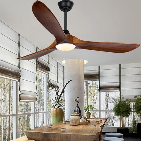 Amazon.com: Farmhouse Rustic Ceiling Fans with Lights, 60 inch Outdoor Ceiling Fan for Patios with Light, 3 Blades Wood Ceiling Fan Damp Rated Large Airflow Commercial Ceiling Fan for Exterior House Porch Gazebo : Tools & Home Improvement Living Room Fan, Retro Ceiling Fans, Living Room Fans, Wooden Ceiling Fans, Wood Ceiling Fan, Wood Ceiling Fans, Wood Living Room, Room Fan, Retro Fan