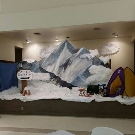 Vbs mount everest 2015 Alaska Vbs Decor, Alaska Vbs, Northern Lights Decorations, Everest Vbs 2015, Everest Vbs, Everest Mountain, Theatre Backdrops, Himalayas Mountain, Ganpati Decoration At Home