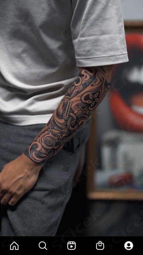 Minimal Sleeve Tattoo Men, Tricep Tattoo Men Sleeve, Half Sleeve Tattoo For Men Forearm Ideas, Tattoo Ideas For Men Forearm Creative, Cool Half Sleeve Tattoos For Men Ideas, Forearm Tattoo Men Sleeve Ideas, Half Hand Tattoo Men, Full Arm Tattoo Men Sleeve Ideas, Full Sleeve Tattoos For Guys Ideas