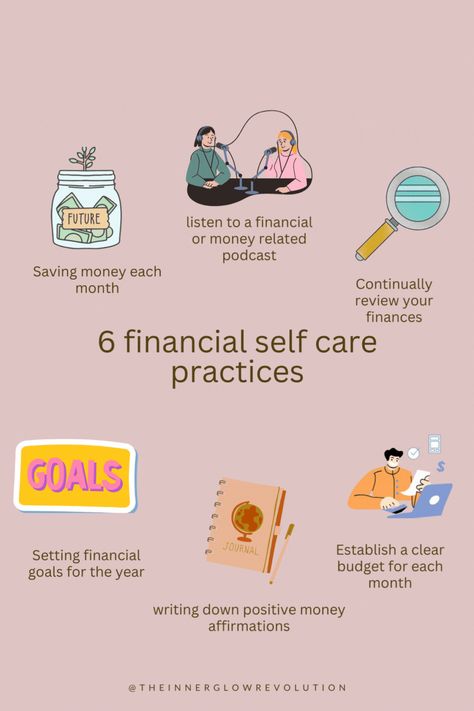 Nurturing financial well-being is an act of self-care that resonates with empowerment and security. Cultivate a healthy relationship with your finances, embrace mindful spending, and watch how financial self-care becomes a cornerstone for a more fulfilling and stress-free life. 💸✨ #FinancialWellness #SelfCareJourney #MoneyMindset #theinnerglowrevolution #mentalhealth #financialself-care #self-care #self-love . Vision Board Financial, Financial Self Care, Freedom Word, Freedom Woman, Mindful Spending, Financial Inspiration, Healthy Finances, Freedom Financial, Money Management Activities