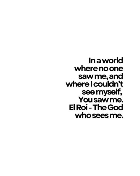 Father, thank You. 🥹😌🙂💕 In a world where no one saw me, and where I couldn’t see myself, You saw me. El Roi - The God who sees me. Now available on the Worthy of Bliss Shop. ❤️ . . . . #elroi #godseesyou #loved #worthy #childofgod #thankyougod #faith #givemejesus #shopworthyofbliss El Roi The God Who Sees Me, The God Who Sees Me, God Who Sees Me, The God Who Sees, God Who Sees, Let Us Pray, Give Me Jesus, Christian Girl, Bible Motivation