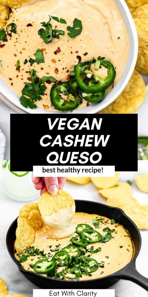 Cheesy Pasta Sauce, Cashew Queso, Vegan Queso, Super Snacks, Burrito Bowls, Queso Dip, Cheesy Pasta, Savory Recipes, Small Bites