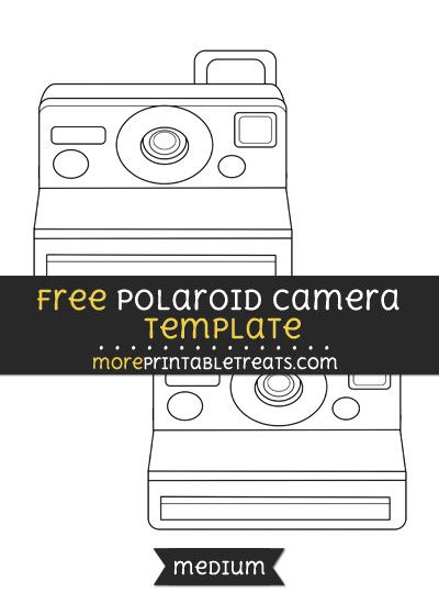 Free Polaroid Camera Template - Medium Polaroid Camera Template Printable, Camera Bulletin Board, Polaroid Classroom Ideas, Camera Template Printable, Polaroid Camera Template, Printable Camera Template, Camera Template, Camera Outline, School Wide Themes