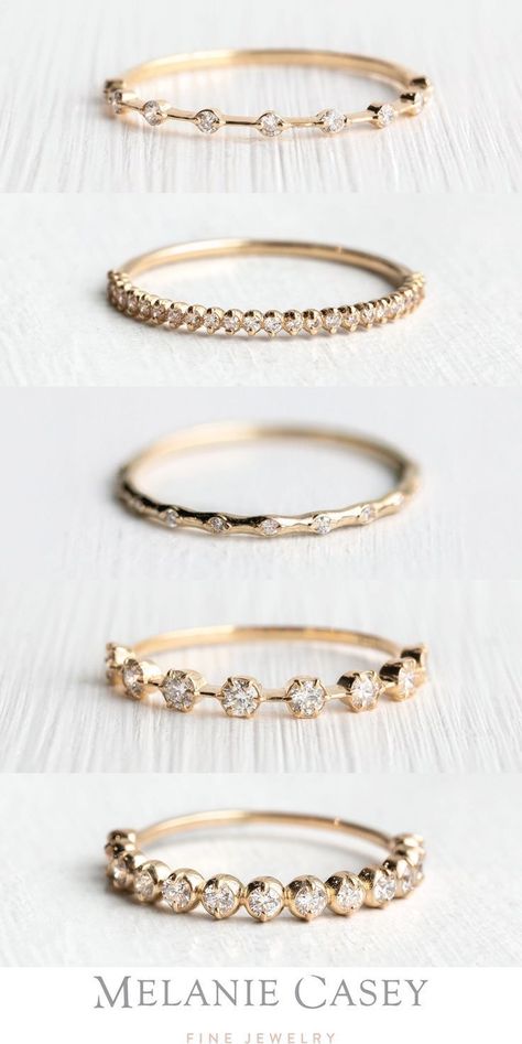 Stackable diamond rings