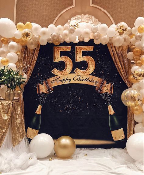 Birthday idea for women/men 55 Women Birthday Party, Male 55 Birthday Party Ideas, Ideas For 55th Birthday Party, 55th Birthday Party Decorations, Surprise 55 Birthday Ideas, 55 Bday Party Ideas For Women, 55 Th Birthday Party Ideas, 55 Party Ideas, Birthday Ideas For 50th Birthday Men