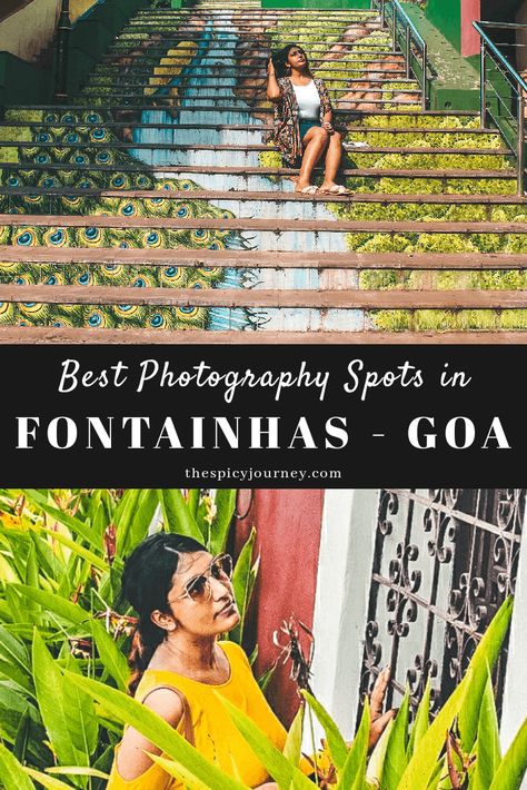 Fontainhas is a colourful neighbourhood in Panjim, Goa which is also known as the Old Latin Quarters of Goa. It's one of the most offbeat places in Goa, also famous for it's many photography spots in Goa. Fontainhas has an old world charm which can be easily captured if you know the best Fontainhas Goa photography spots. #Fontainhas #Goa #Photography #India #Travel Fontainhas Goa Photography, Fontainhas Goa, Goa Photography, Panjim Goa, Taj Mahal India, Latin Quarter, India Photography, Travel India, Goa India