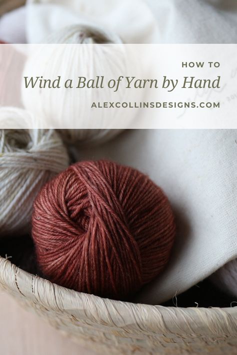 In this three minute video tutorial I show you how to wind a centre pull ball from a skein of yarn, by hand, and without a ball winder.   #knitting #knittingtutorial #centrepullball #windaballofyarn How To Make A Yarn Ball, How To Cake, Yarn Winder, Beginner Knitting, Knitting Help, Ball Of Yarn, Knitting Tips, Yarn Skein, Yarn Cake