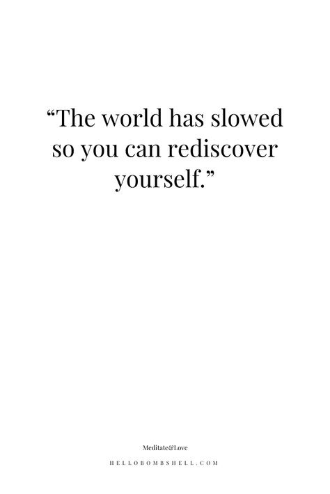 Quarantine, social distancing, and isolation required at this time to help flatten the curve and save lives is also a good time to, well, do nothing at all. The world has slowed, perhaps so that we too can pause, reflect and rediscover ourselves. After all, we are made of earth, and even it goes through seasons. For that reason, keep calm and disconnect. I hope this inspirational quote finds you in good health and good spirits during quarantine. Life quotes, words of wisdom, turning a negative i Ig Qoute, The Art Of Doing Nothing, Art Of Doing Nothing, Rediscover Yourself, Inspirational Words Of Wisdom, Quotes Thoughts, Doing Nothing, Wellness Quotes, The Words