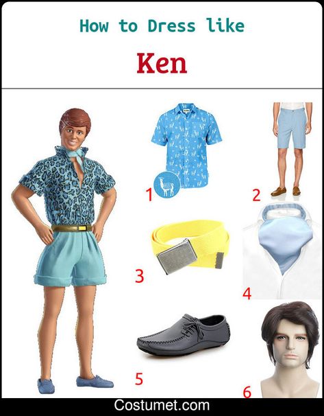 Barbie & Ken (Toy Story) Costume for Cosplay & Halloween 2021 Ken Costume Ideas Men, Ken Costume Halloween, Ken Outfit Ideas For Men, Barbie And Ken Toy Story, Barbie And Ken Outfit Ideas, Barbie Vs Ken Spirit Week, Ken Costume Ideas, Toy Story Barbie Costume, Ken Doll Costume