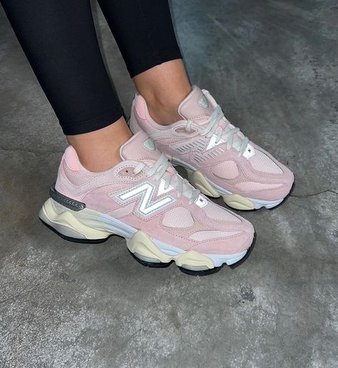 #Nike #Adidas #New Balance #Air Jordan’s Pink New Balance Shoes Outfit, New Balance Shoes Pink, Pink Sneakers Outfit, Pink New Balance, Pretty Sneakers, New Balance 9060, Trendy Shoes Sneakers, Pretty Shoes Sneakers, Kicks Shoes