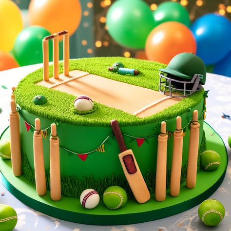 How to Design a Perfect Cricket Theme Birthday Cake (2) Birthday Cake For Cricket Lover, Cricket Birthday Decorations, Cricket Themed Birthday Cake, Cricket Cake Ideas, Cricket Themed Birthday Party, Cricket Pitch Cake, Cricket Theme Cake For Men, Cricket Theme Cake Without Fondant, Cricket Birthday Party Ideas