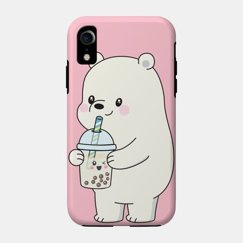 We Bare Bears Accesorios, We Bare Bears Merchandise, We Bare Bears Phone Case, Phonecase Ideas, Panda Mobile Covers, Cute Panda Phone Cases, Phone Case Diy Paint, Diy Phone Case Design, Ice Bear