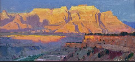 Maynard Dixon, Western Wall Decor, Western Wall, Southwest Art, Autumn Art, Sedona, Mountain Landscape, Landscape Art, Blue Sky