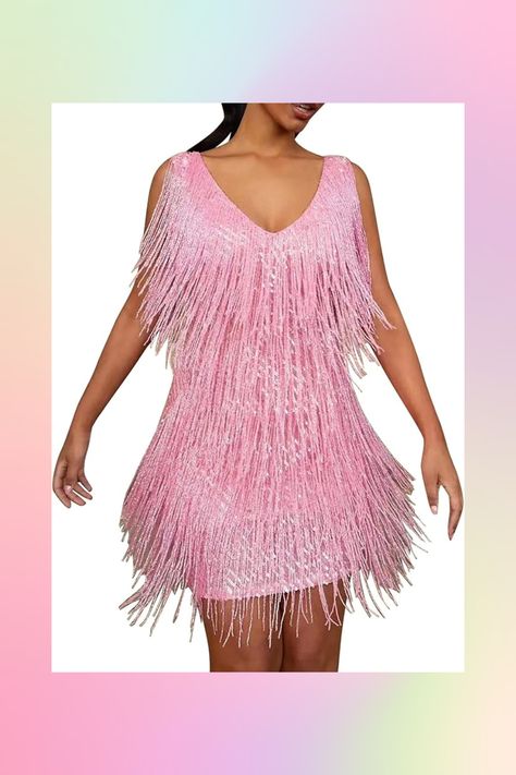 Pink tassel dress. Lover Eras dress. Eras tour dress.
Taylor swift Eras tour.
Eras tour outfit Dress Tassels, Slimmer Waist, Casual Sundress, Cocktail Club, Sequin Evening Dresses, Club Party Dresses, Mini Dress Fashion, Autumn 2024, Fringe Dress