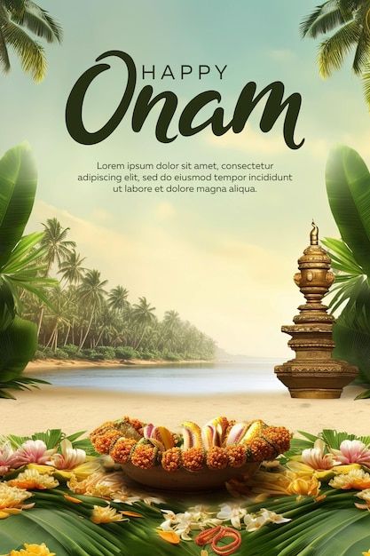 PSD happy onam day greeting design | Premium Psd #Freepik #psd #kerala-onam #happy-onam #onam-festival #onam-poster Onam Jewellery Creative Ads, Onam Instagram Post, Onam Greetings In Malayalam, Onam Sadhya Poster, Onam Social Media Post, Onam Festival Poster, Onam Creative Ads, Happy Onam Creative, Onam Creatives