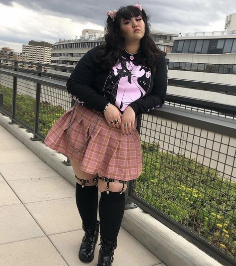 Plus Size E Girl Outfits, Plus Size Harajuku, Plus Size E Girl, Plus Size Kawaii Outfits, Plus Size Cute Outfits, Kawaii Plus Size, Plus Size Kawaii Fashion, Alternative Fashion Plus Size, Plus Size Kawaii