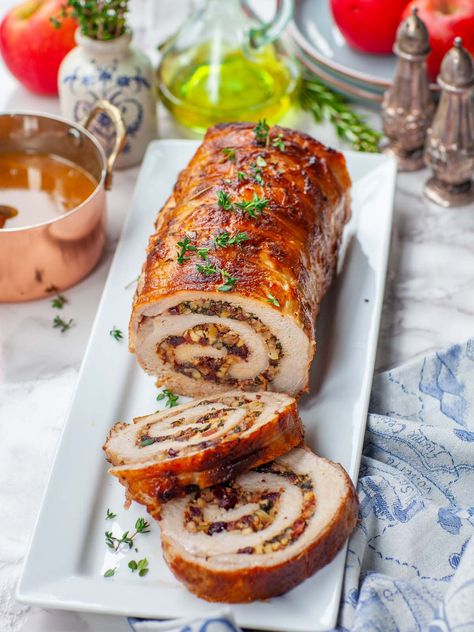 Pork Roasts, Stuffed Pork Loin, Pork Loin Roast Recipes, Winning Recipes, Recipe Pork, Stuffed Pork, Pork Loin Recipes, Festive Food, Tenderloin Recipes